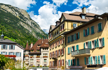 Fototapeta na wymiar Architecture of Brig in Switzerland