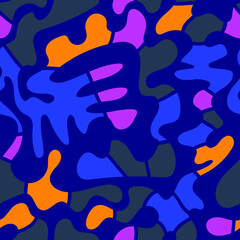 Seamless colorful pattern with abstract shapes