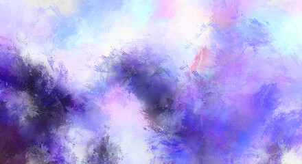 Abstract background of colorful brush strokes. Brushed vibrant wallpaper. Painted artistic creation. Unique and creative illustration.