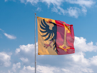 Drapeau et armoiries du canton de Genève