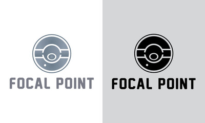 Focal point icons logo in flat design with elements for mobile concepts and web apps.Aperture-like geometric circle icon, symbol