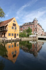 Fototapeta na wymiar The old town in Aarhus, Denmark