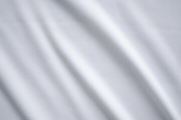 Gray fabric cotton background. display  abstract texture luxury cloth soft wave.  for well use text present or promote your goods, products on free space background. top view or flat lay.