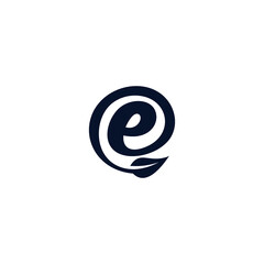E Nature logo design