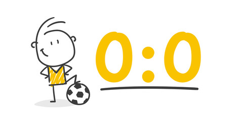 Strichfiguren / Strichmännchen: Fußball, Fußballspiel, Live-Ticker. (Nr. 620) © strichfiguren.de