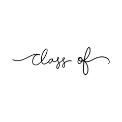 Class of 2021 handwriting. Congratulations isolated on white background ,Vector illustration EPS 10