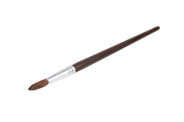 Wooden brush for paint art isolated on the white background