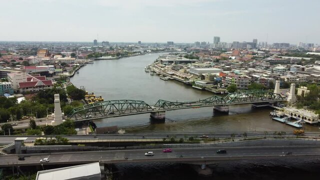 The bridge crossing main river in Bangkok.