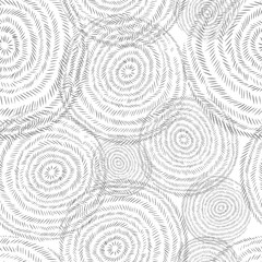 Seamless background from circles with hatching. Vector illustration