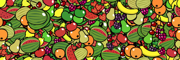 Vegane Header Hintergrund Obst Textur nahtlos kachelbar