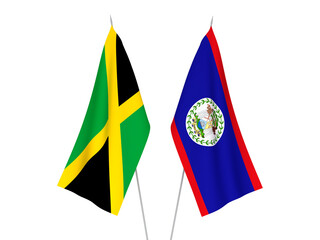 Jamaica and Belize flags