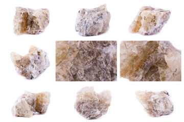 Collection of stone mineral Spodumene