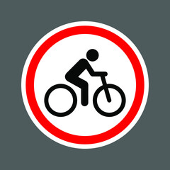 Bicycle traffic sign. Bike icon. Bicycle vector. bicycle sign symbol. vector illustration