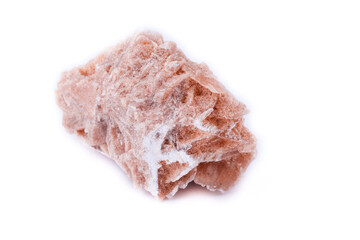 macro mineral-stone in the desert rose on a white background
