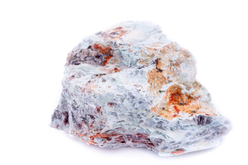 Macro mineral stone Copper on white background