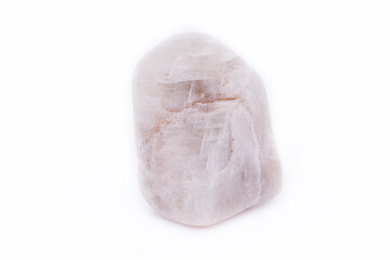 Macro mineral stone Moonstone isolated on white background