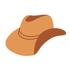 A cowboy hat. Wide-brimmed hat, isolated on a white background. Vector illustration flat illustration