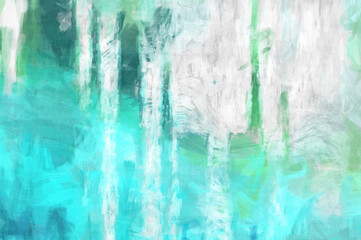 Rough brushstrokes on abstract background. Brush painting. Color strokes of paint. Unique wall art. Modern art on canvas. Colorful contemporary artwork.