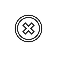 Cross icon isolated on white background. Close symbol modern, simple, vector, icon for website design, mobile app, ui. Vector Illustration