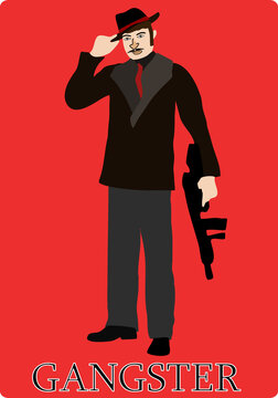 Image of gangster with rifle