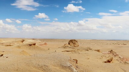 The beautiful sands and rocks formations due to erosion  in Fayoum desert in Egypt