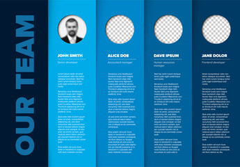 Company team blue presentation template