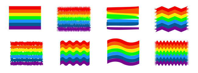 Flag Rainbow colors. Pride month.Vector Illustration