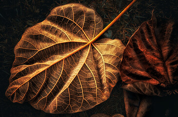 orange autumn leaf