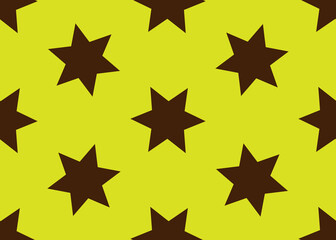 Brown stars on a yellow background.