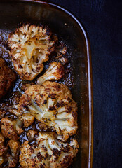 cauliflower baked in the oven with spices