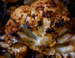 delicious cauliflower baked in the oven with spices