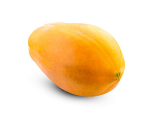 Ripe papaya isolated on white background