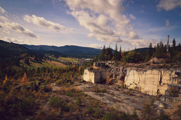 Old stone pit in Borsec