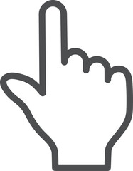 指　イラスト　素材　カーソル