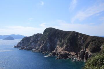 Fototapeta premium 高知県大月町 観音岩展望台から見た風景
