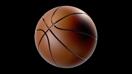 Fototapeta premium 3d render Basketball lighting with clipping path