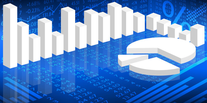 Bourse et Finance Histogramme n&deg;2 Bleu