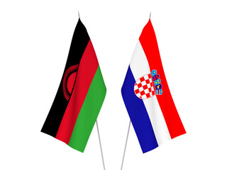 Croatia and Malawi flags