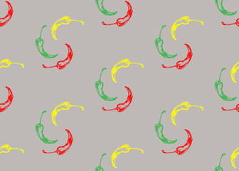 Red hot peppers. Seamless texture. For design and printing.