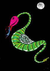 Fototapeta premium Snake Rose Fantasy Abstract