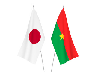 Obraz premium Japan and Burkina Faso flags