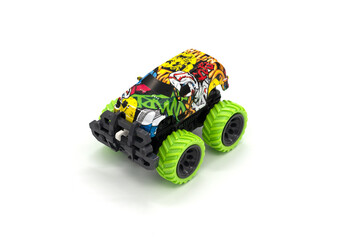 Big truck toy with big wheels, bigfoot, monster truck isolated. © Иван Грабилин