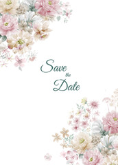 Elegant hand-painted flowers