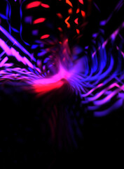 Light particle trails. Light explosion star with glowing particles and lines. Beautiful moving abstract rays background.