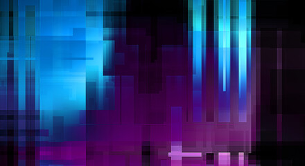 Obraz premium Futuristic abstract geometric wallpaper. Geometrical colorful shapes. Rectangular shapes background. Digital illustration of a tech layout.