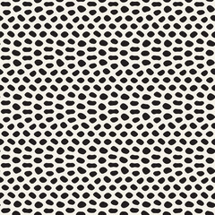 Vector seamless trendy pattern. Monochrome organic shapes texture. Abstract rounded lines stylish background.