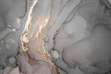 Alcohol Ink. Grey Abstract Design. Oil Flow Wallpaper. Alcohol Ink Illustration. Contemporary Modern Drops. Dusty Marble Print. Geode Art. Fluid Wave Background. Acrylic Alcohol Ink.