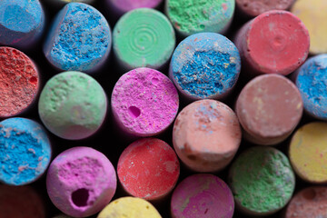 broken colorful chalk background, pattern