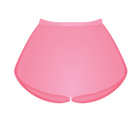Women pink shorts. vector illustration