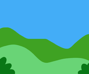 Cartoon Landscape background art illustration poster design.